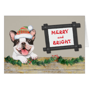 Joyeux et mignon Français Bulldog Noël