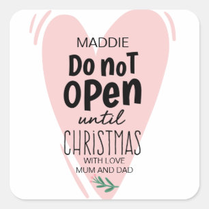 Joyeux Étiquette cadeau de Noël personnalisé avec 