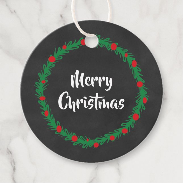 Joyeux étiquette de Noël, étiquette de jour férié, (Devant)