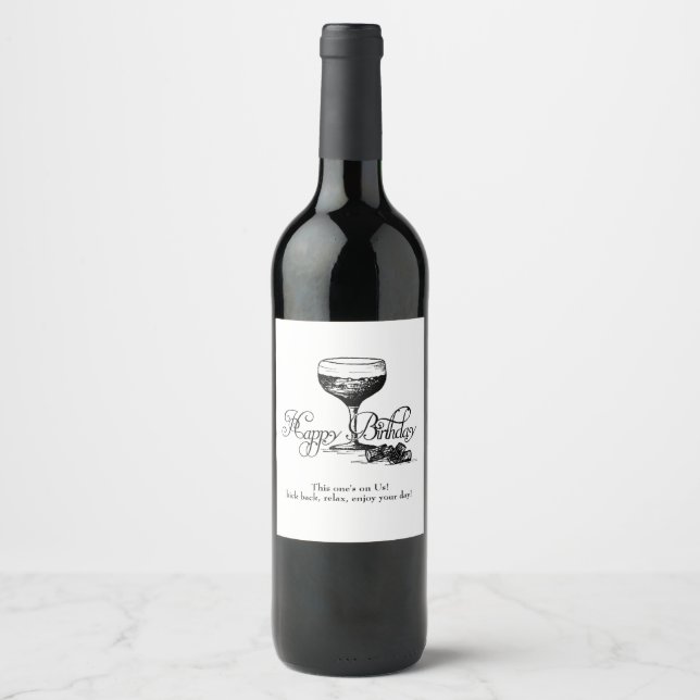 Joyeux Étiquette De Vins Anniversaire De Nous (Devant)