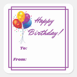Joyeux Étiquettes d'anniversaire