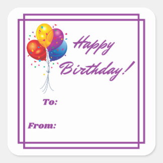 Joyeux Étiquettes d'anniversaire