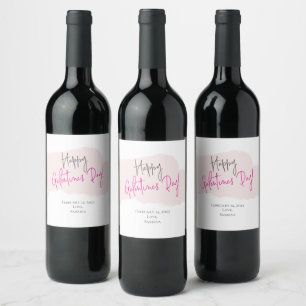 Joyeux Étiquettes de vin de la Saint-Galentin