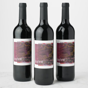 Joyeux Étiquettes de vin Purim pour Purim Party