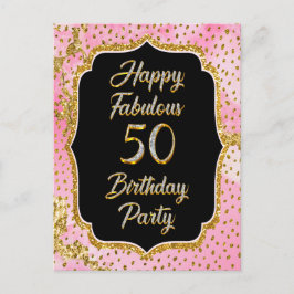 Joyeux Fabuleux 50e anniversaire Invitation Party