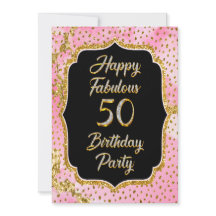 Joyeux Fabuleux 50e anniversaire Invitation Party