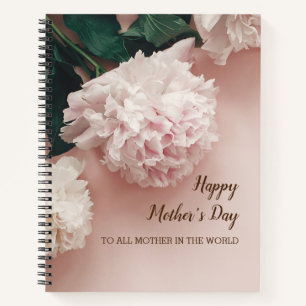Joyeux Fête des Mères Floral 8,5" x 11" Carnet Spi