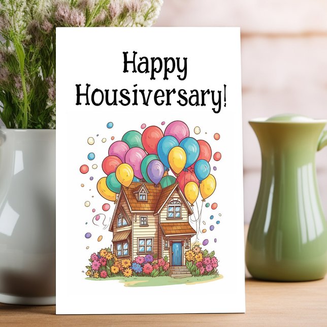 Joyeux Fête du foyer Anniversaire (House anniversary cards for one year home anniversary.)