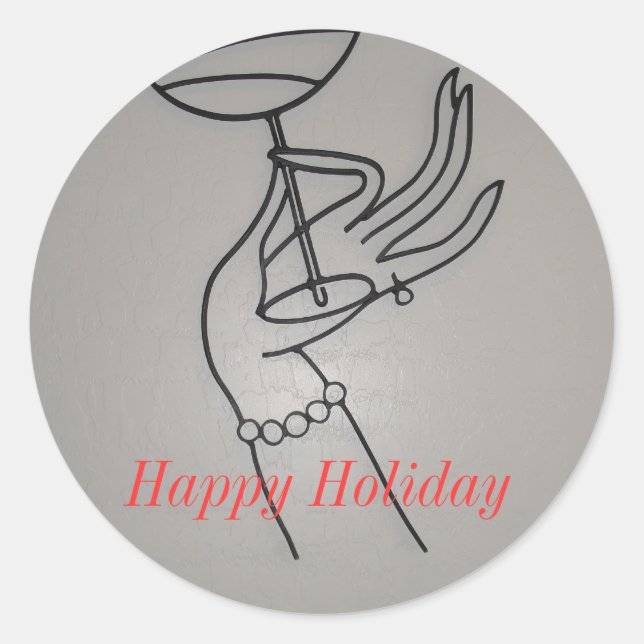 Joyeux Fêtes ! Autocollant (Devant)
