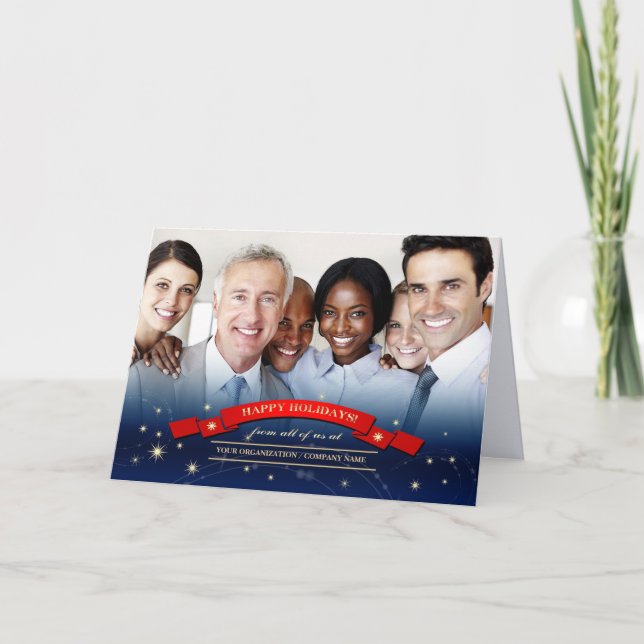 Joyeux Fêtes. Cartes photos de Noël de l'entrepris (Devant)