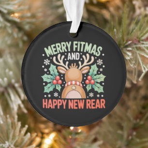 Joyeux Fitmas Bonne Année Entraînement de Renne de