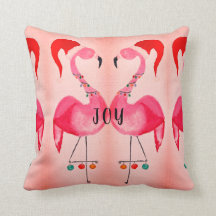 Joyeux Flamant rose NoëlJeter Coussin