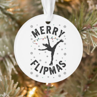 Joyeux Flipmas Patineur Patinage Artistique Noël