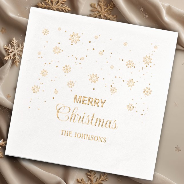 Joyeux flocons de neige de Noël, nom personnalisé (Créateur téléchargé)