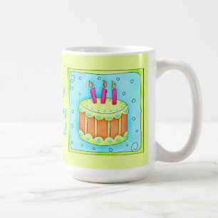 Joyeux gâteau d'anniversaire Lime Green Mug
