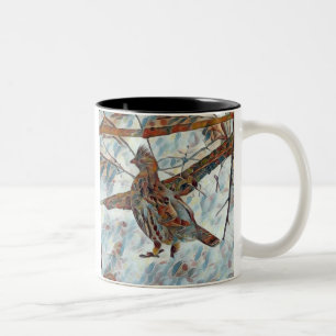 Joyeux gâteau de Noël à deux tons de café Mug