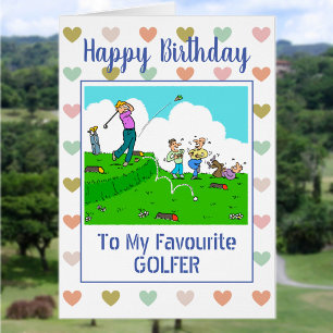 Joyeux golfeur d'anniversaire