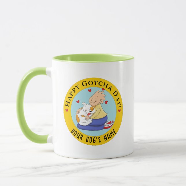 Joyeux Gotcha Day Mug Personnalisez-le aussi (Gauche)