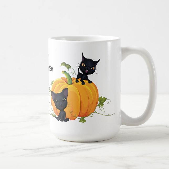 Joyeux Halloween Black Kitty Mug (Droite)