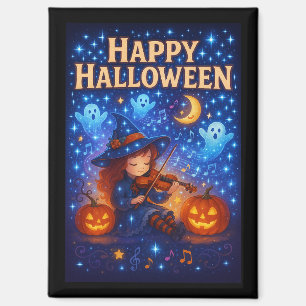 Joyeux Halloween mignon Magnet de sorcière musical