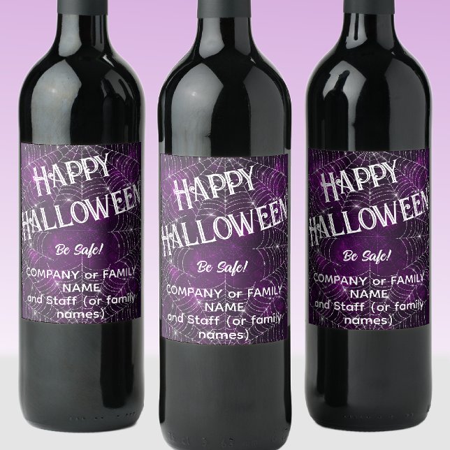Joyeux Halloween, Nom, Blanc Violet 6 Étiquettes d (Créateur téléchargé)