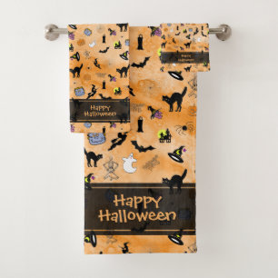 Joyeux Halloween Random Iconic Motif Orange