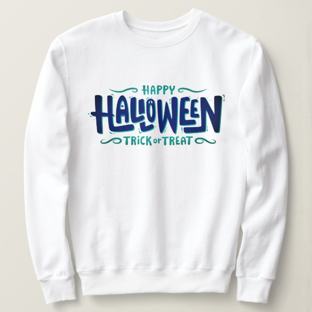Joyeux Halloween Trick ou Sweatshirt de traitement (Design devant)
