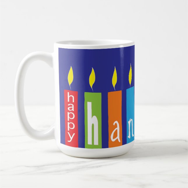 Joyeux Hanoukka bougies Mug (Gauche)