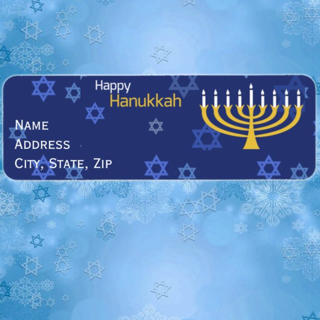 Joyeux Hanoukka Menorah Étiquette (Créateur téléchargé)