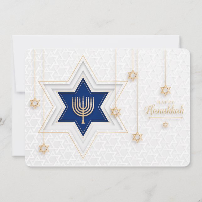 Joyeux Hanukka Carte de Vœux (Devant)