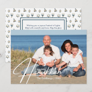 Joyeux Hanukkah Photo de famille Carte de Hanukkah