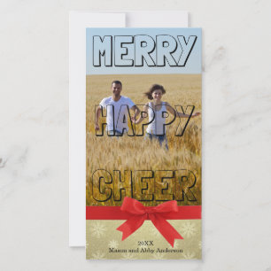 Joyeux Happy Cheer Black Block - Carte photo