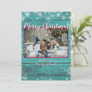 Joyeux hiver Carte photo de Noël
