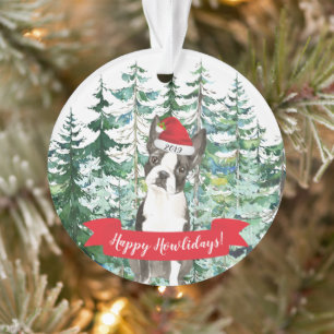 Joyeux Howlidays Boston Terrier Dog Christmas