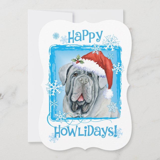 Joyeux Howlidays Carte de vacances Napolitan Masti (Devant)