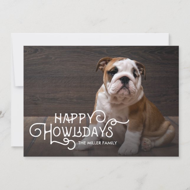 Joyeux Howlidays | Carte photo de vacances pour an (Devant)