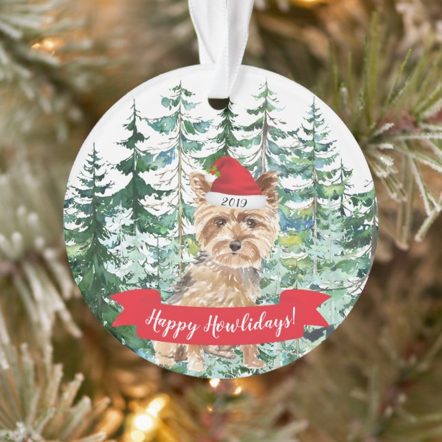 Joyeux Howlidays Yorkshire Terrier Dog Christmas (Arbre)