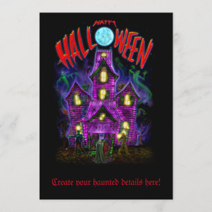 Joyeux Invitation de la maison hanté par Halloween