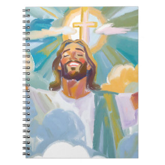 Joyeux Jésus avec un Journal de croix brillant
