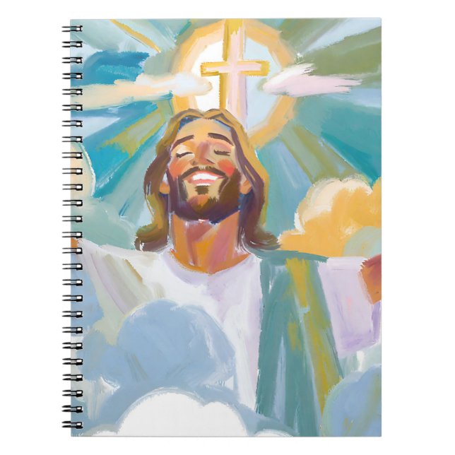 Joyeux Jésus avec un Journal de croix brillant (Devant)