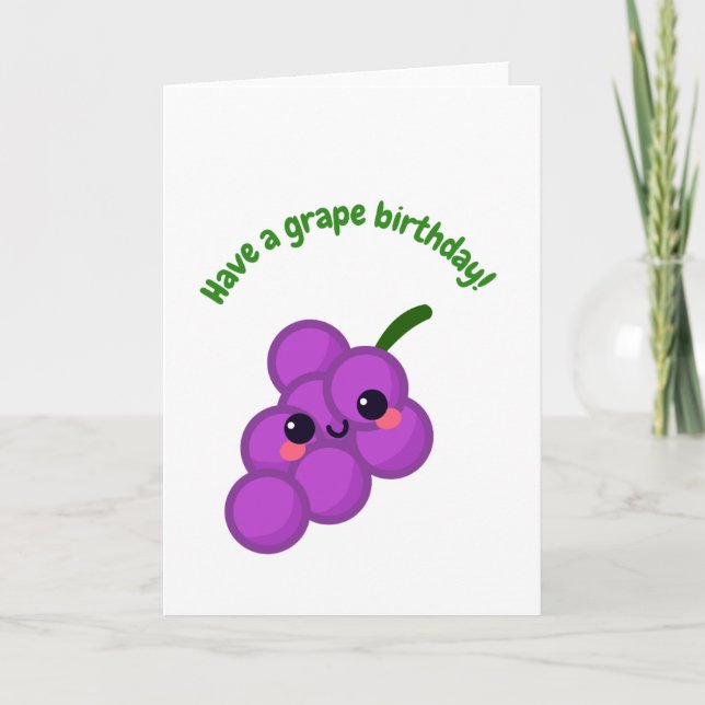 Joyeux jeu de pépins de raisin Carte d'anniversair (Devant)