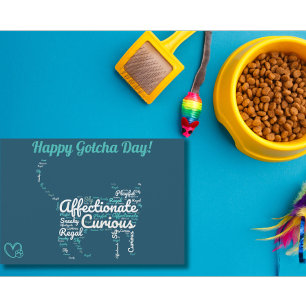 Joyeux jour de Gotcha carte chat animal de compagn