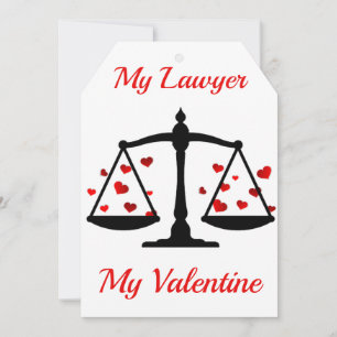 Joyeux jour des valentines ma carte d'avocat