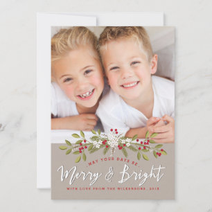 Joyeux Joyeux et lumineux deux Cartes photos
