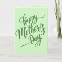 Joyeux Joyeux Fête des Mères Carte photo vert clai
