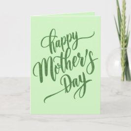 Joyeux Joyeux Fête des Mères Carte photo vert clai