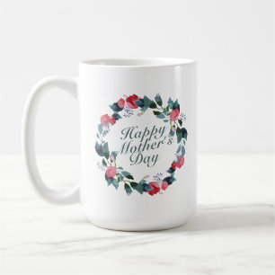 Joyeux Joyeux Fête des Mères Floral Mug classiqu