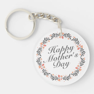 Joyeux Joyeux Fête des Mères Porte - clé floral
