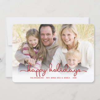 Joyeux Joyeux Jours à la main Script Carte photo p