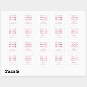 Joyeux Joyeux Joyeux cadeau de Noël Sticker étique
